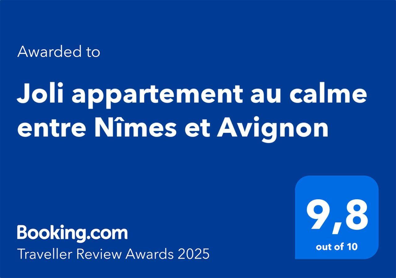 Joli Appartement Au Calme Entre Nimes Et Avignon Meynes Exterior photo